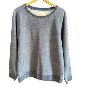EVERLANE | Blue Heather French Terry Cotton Crew Neck Sweatshirt | Medium